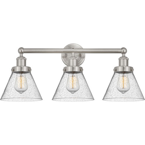 Cone 3 Light 25.75 inch Brushed Satin Nickel Bath Vanity Light Wall Light
