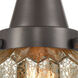 Franklin Restoration Chatham LED 6 inch Oil Rubbed Bronze Flush Mount Ceiling Light in Mercury Glass
