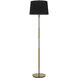 Ciudad 60 inch 150.00 watt Antique Brass and Silver Grey Floor Lamp Portable Light in Anitque Brass / Silver Grey