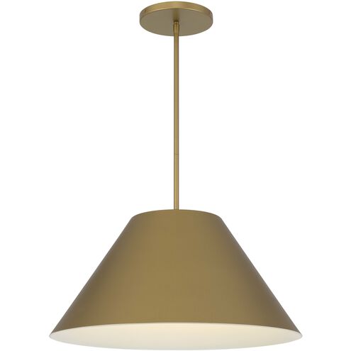 Jaz LED 21.88 inch Painted Brass Outdoor Pendant
