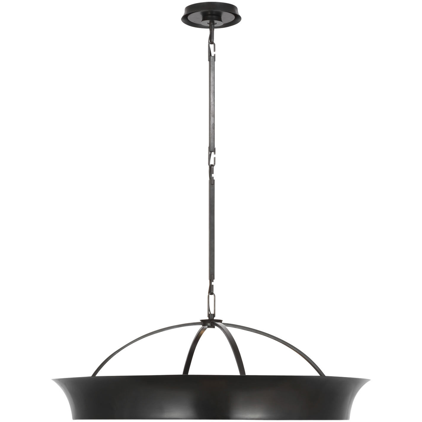 Thomas O'Brien Garland LED 30 inch Aged Iron Dual Lit Ring Chandelier Ceiling Light