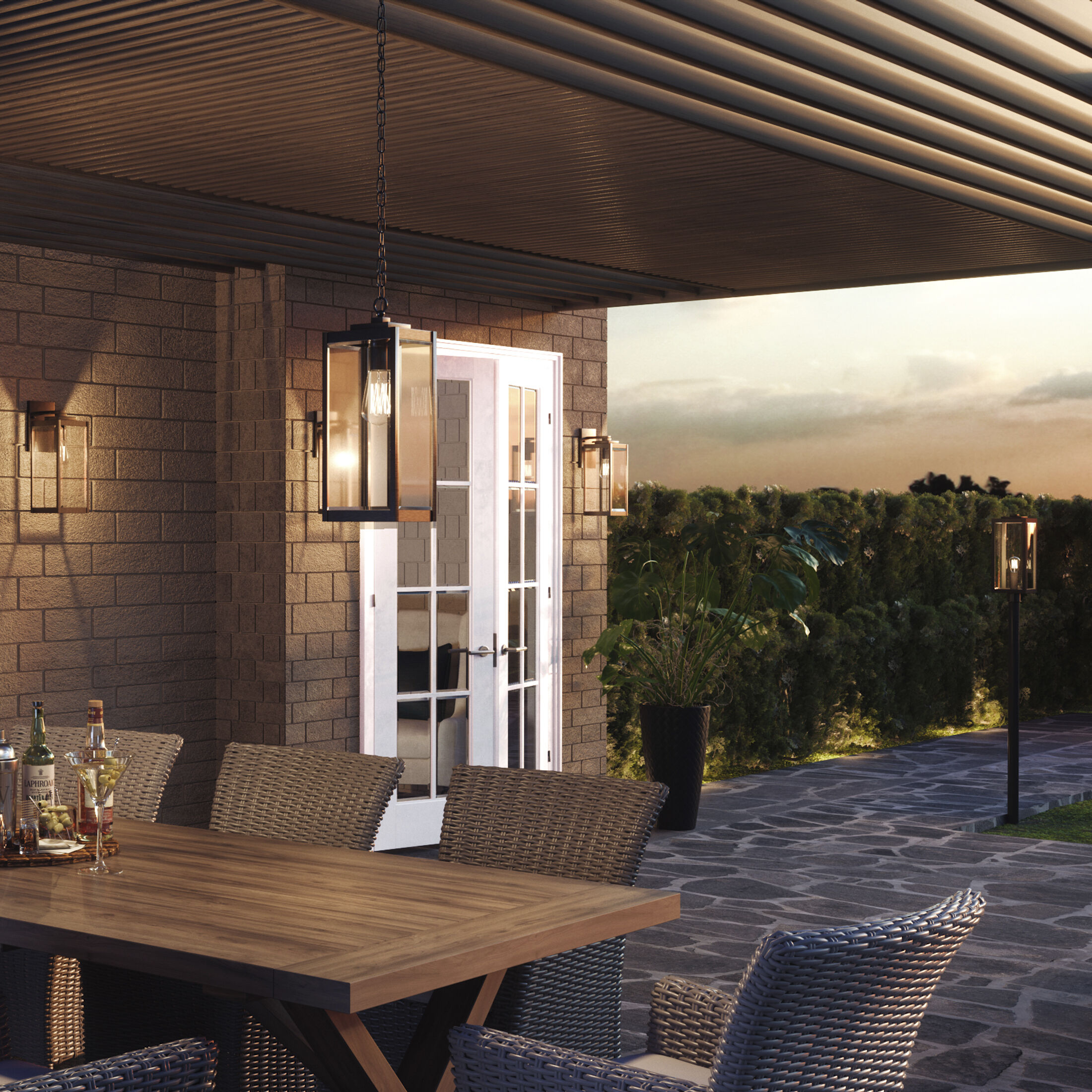 Westover 1 Light 17 inch Earth Black Outdoor Wall Lantern