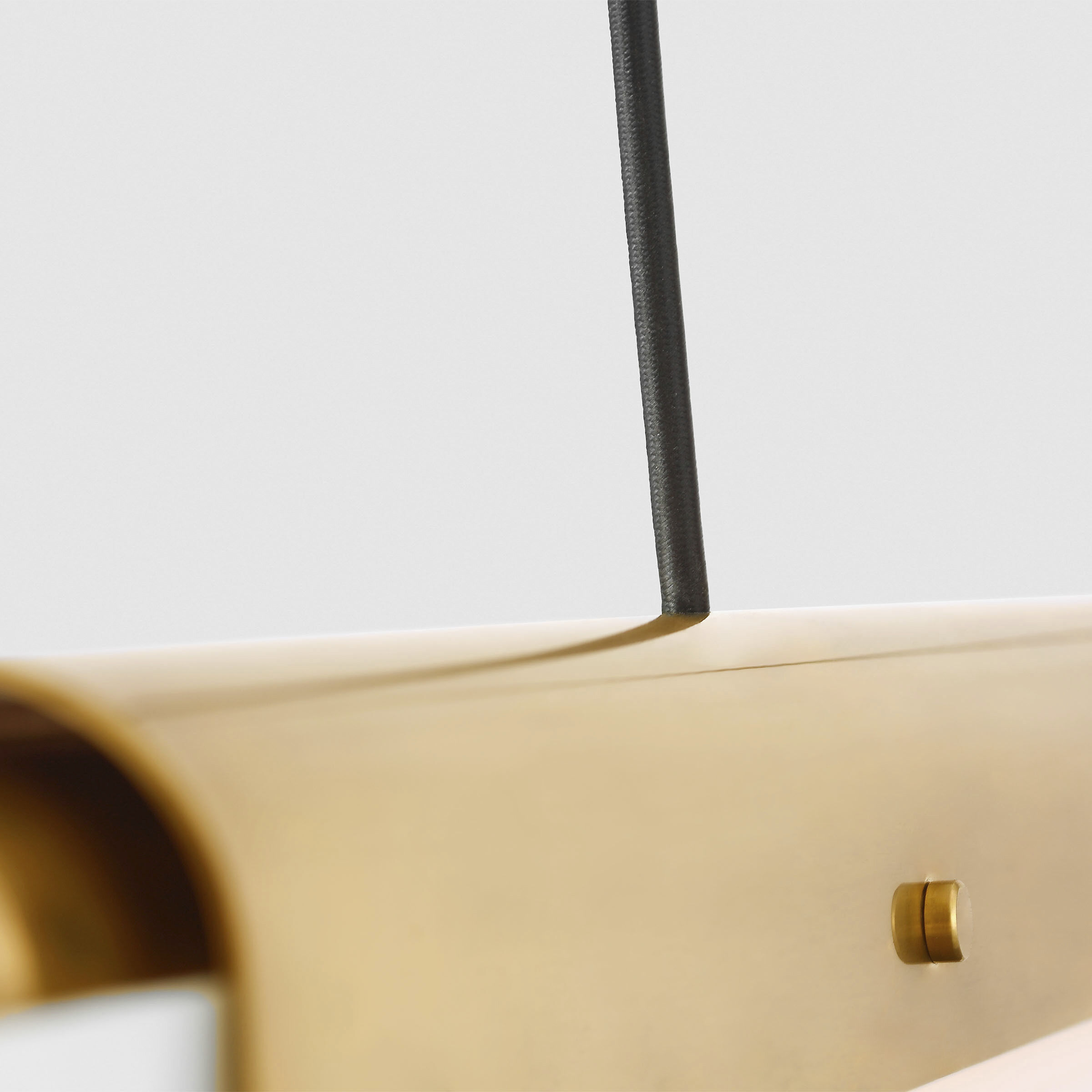 Avroko Ambrose Linear Chandelier Ceiling Light in Hand Rubbed Antique Brass