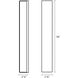 Solid Glass Bar LED 3 inch Satin Nickel Bath Bar Wall Light
