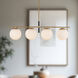 Alora Mood Zuri 4 Light 37 inch Brushed Gold Linear Pendant Ceiling Light