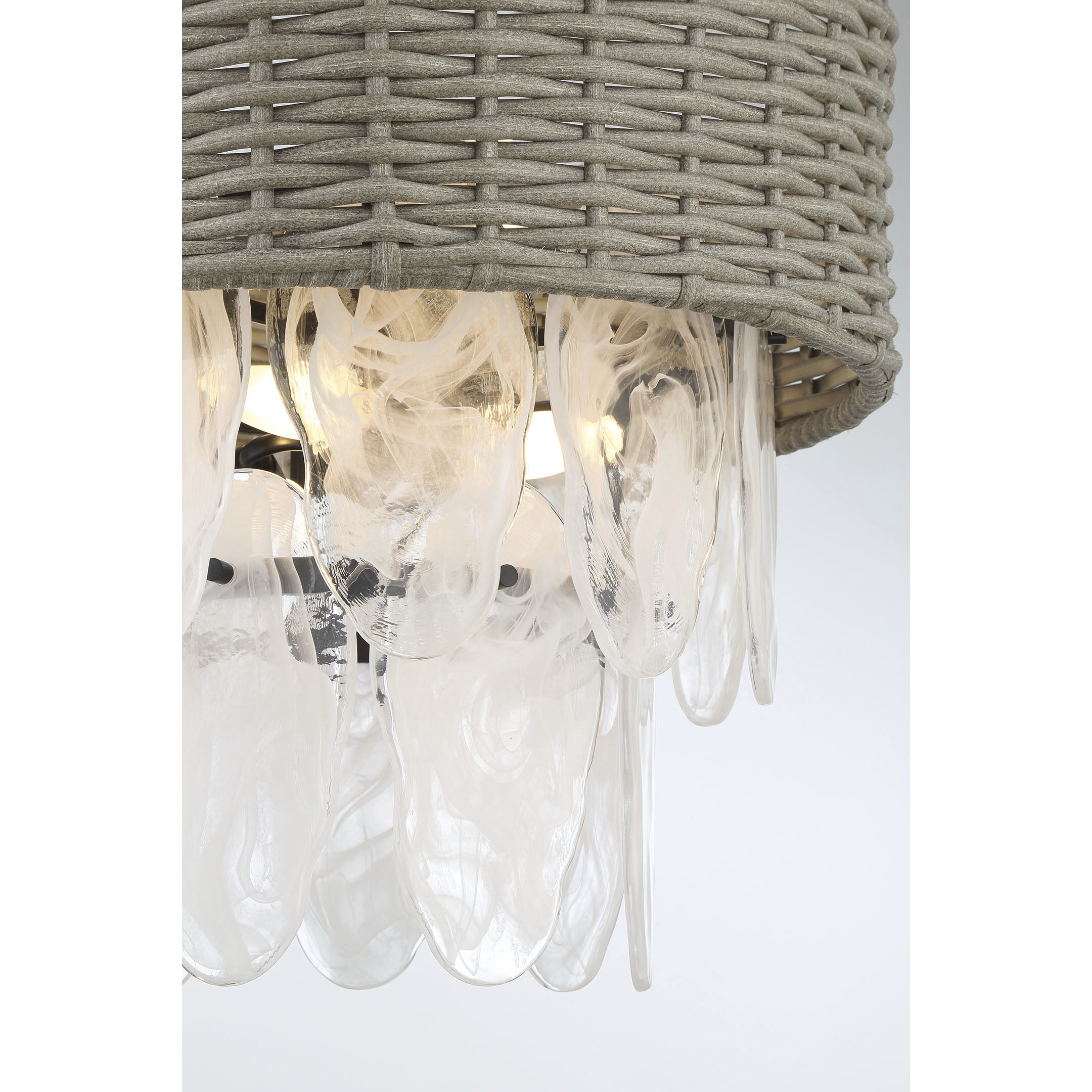 Breakers Isle 6 Light 20 inch Coal Semi Flush Ceiling Light