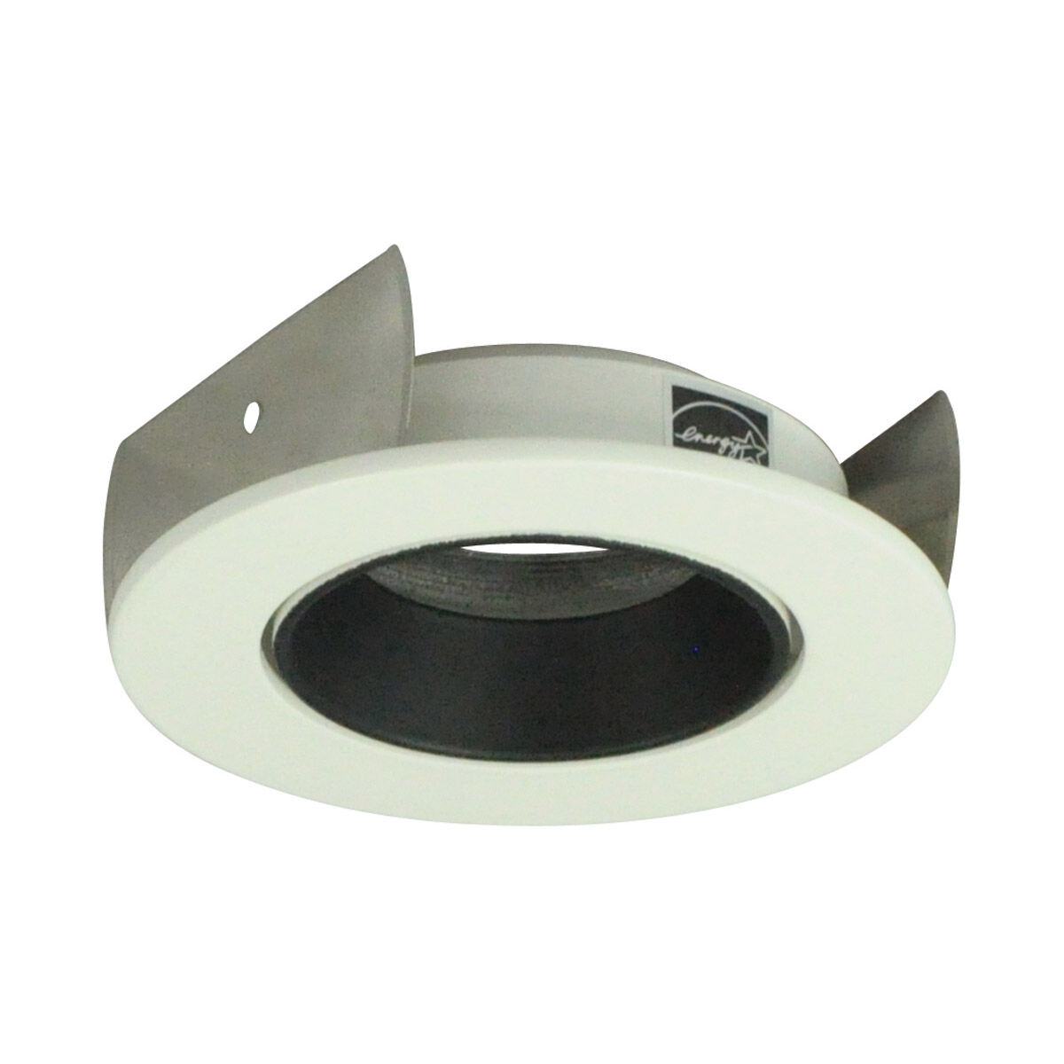 Iolite Black with White Recessed Light in Black / White, 800, Comfort Dim, Round Cone Regress