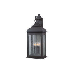 Vigilius 4 Light 27 inch Colonial Iron Outdoor Wall Sconce