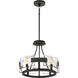 Stratum 4 Light 16 inch Royal Ebony Semi-Flush Mount Ceiling Light