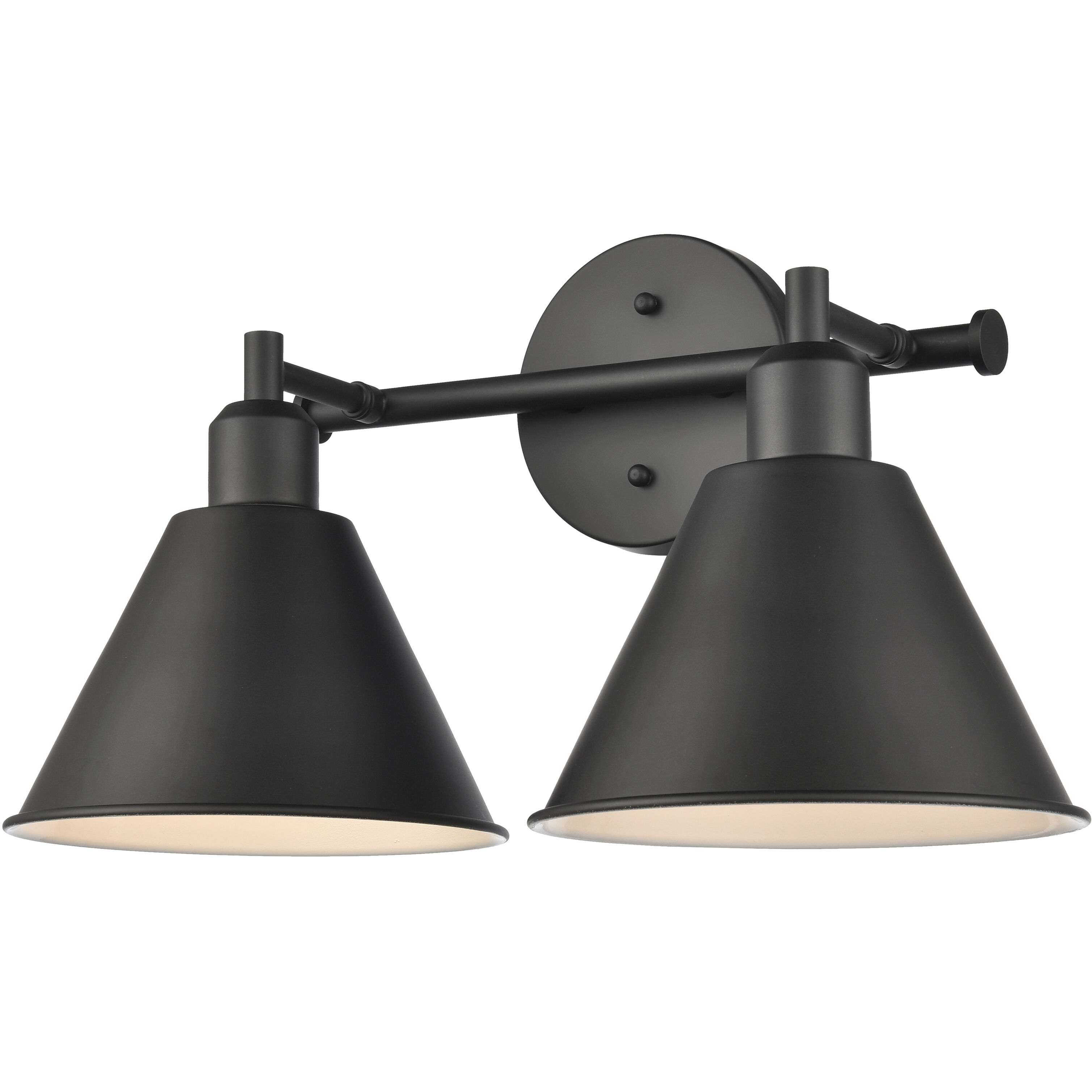 Abbington 2 Light 17.5 inch Matte Black Vanity Light Wall Light