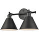 Abbington 2 Light 17.5 inch Matte Black Vanity Light Wall Light