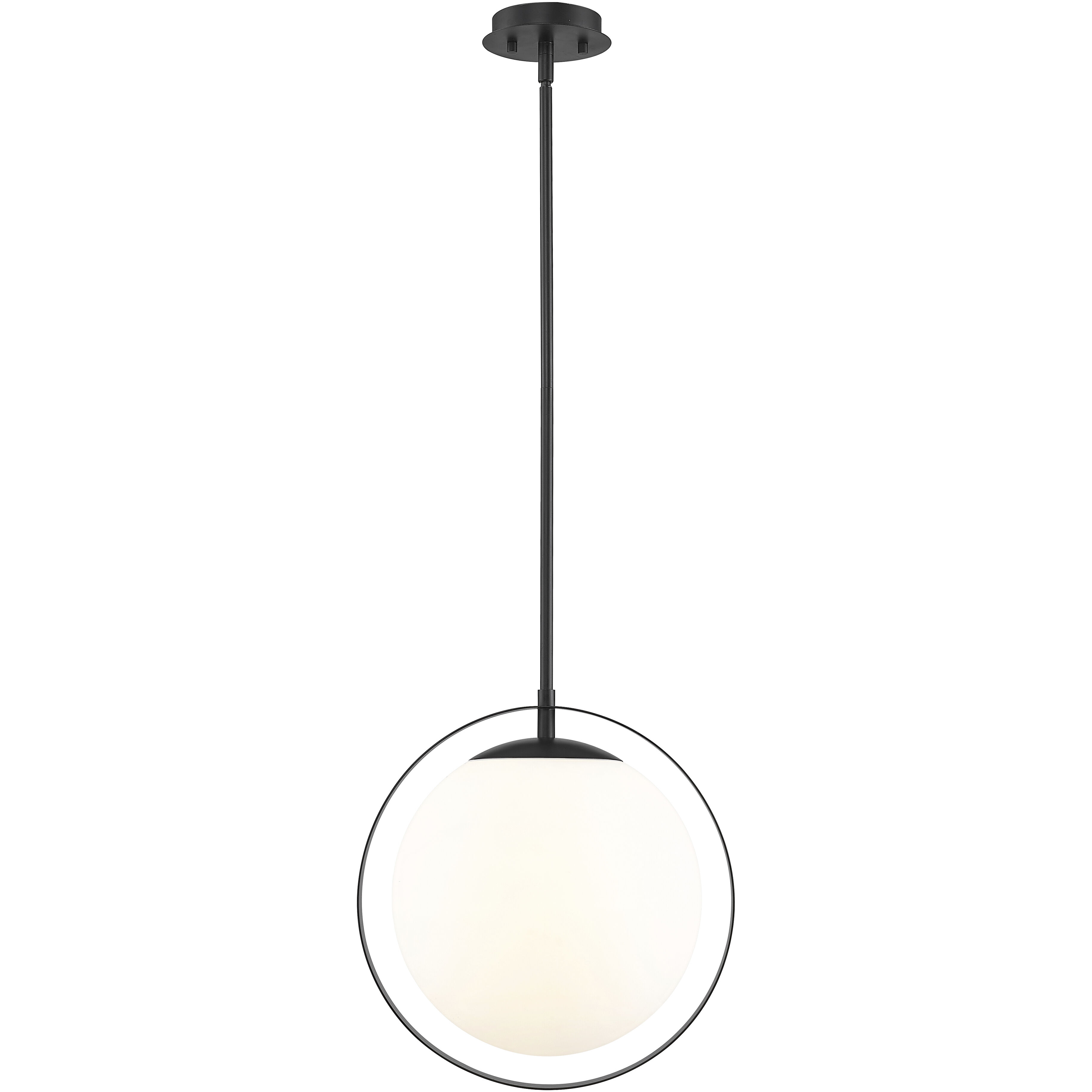 Midnetic 1 Light 12 inch Matte Black Pendant Ceiling Light