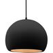 Radiance LED 12.25 inch Carbon Matte Black and Champagne Gold and Matte Black Pendant Ceiling Light