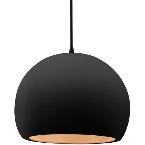 Radiance LED 12.25 inch Carbon Matte Black and Champagne Gold and Matte Black Pendant Ceiling Light