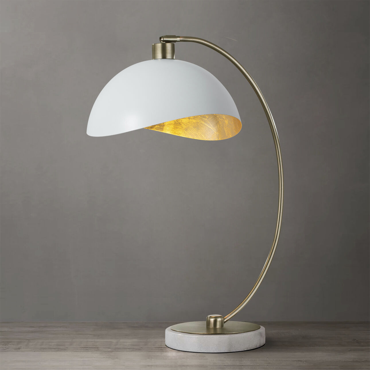 Luna Bella 25 inch 22.00 watt Weathered Brass and White Table Lamp Portable Light