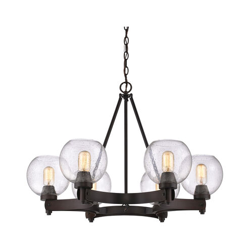 Galveston 6 Light 31 inch Rubbed Bronze Chandelier Ceiling Light, Large