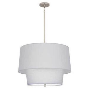 Decker 3 Light 24 inch Polished Nickel Pendant Ceiling Light in Pearl Gray