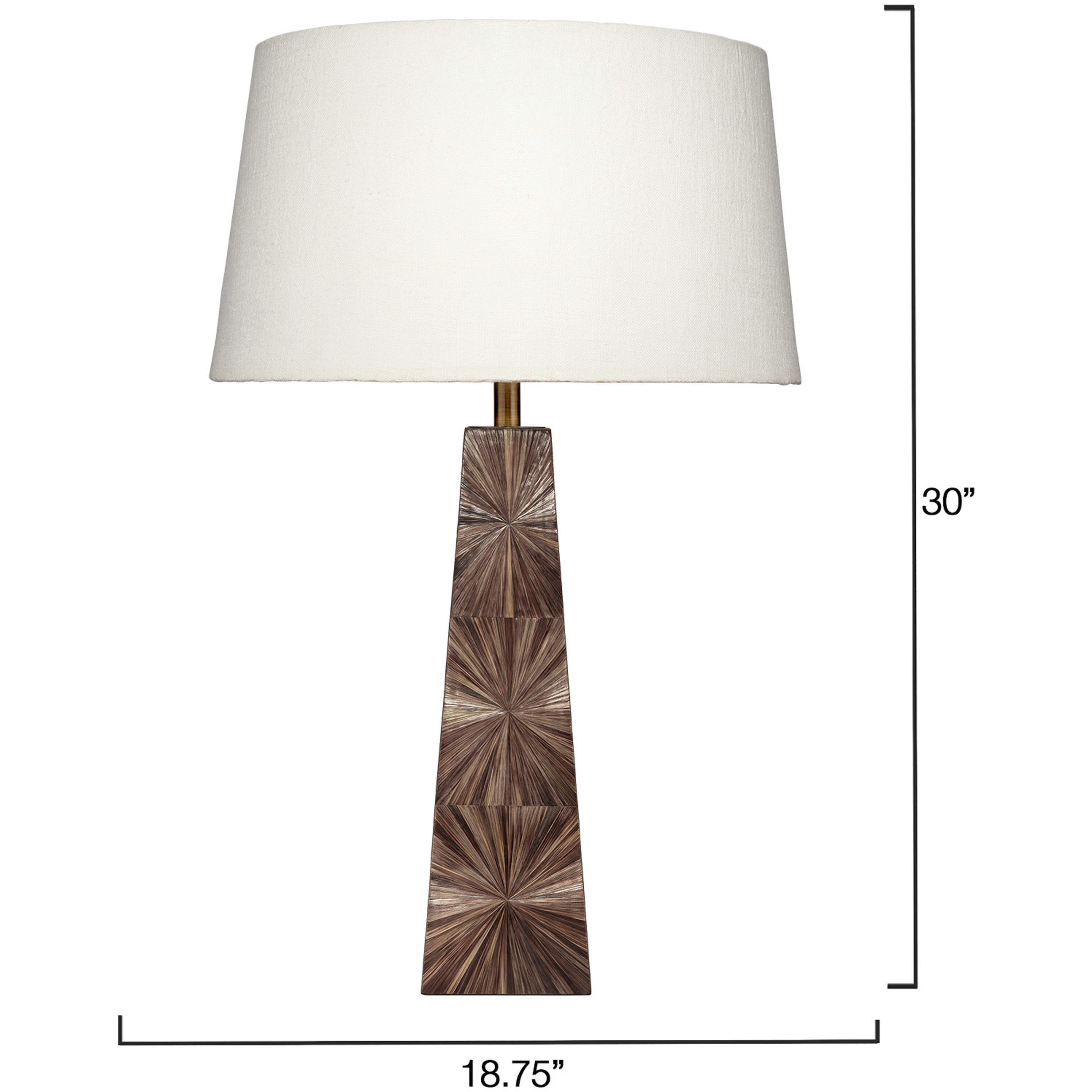 Palm 30 inch 150.00 watt Brown Dyed Straw Table Lamp Portable Light