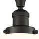 Franklin Restoration XX-Large Beacon LED 12 inch Oil Rubbed Bronze Semi-Flush Mount Ceiling Light in Matte White Glass, Franklin Restoration