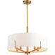 Surrey LED 22 inch Natural Brass Chandelier Ceiling Light
