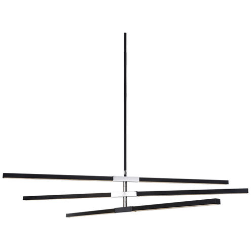 Lineare LED 1.25 inch Matte Black and Chrome Pendant Ceiling Light