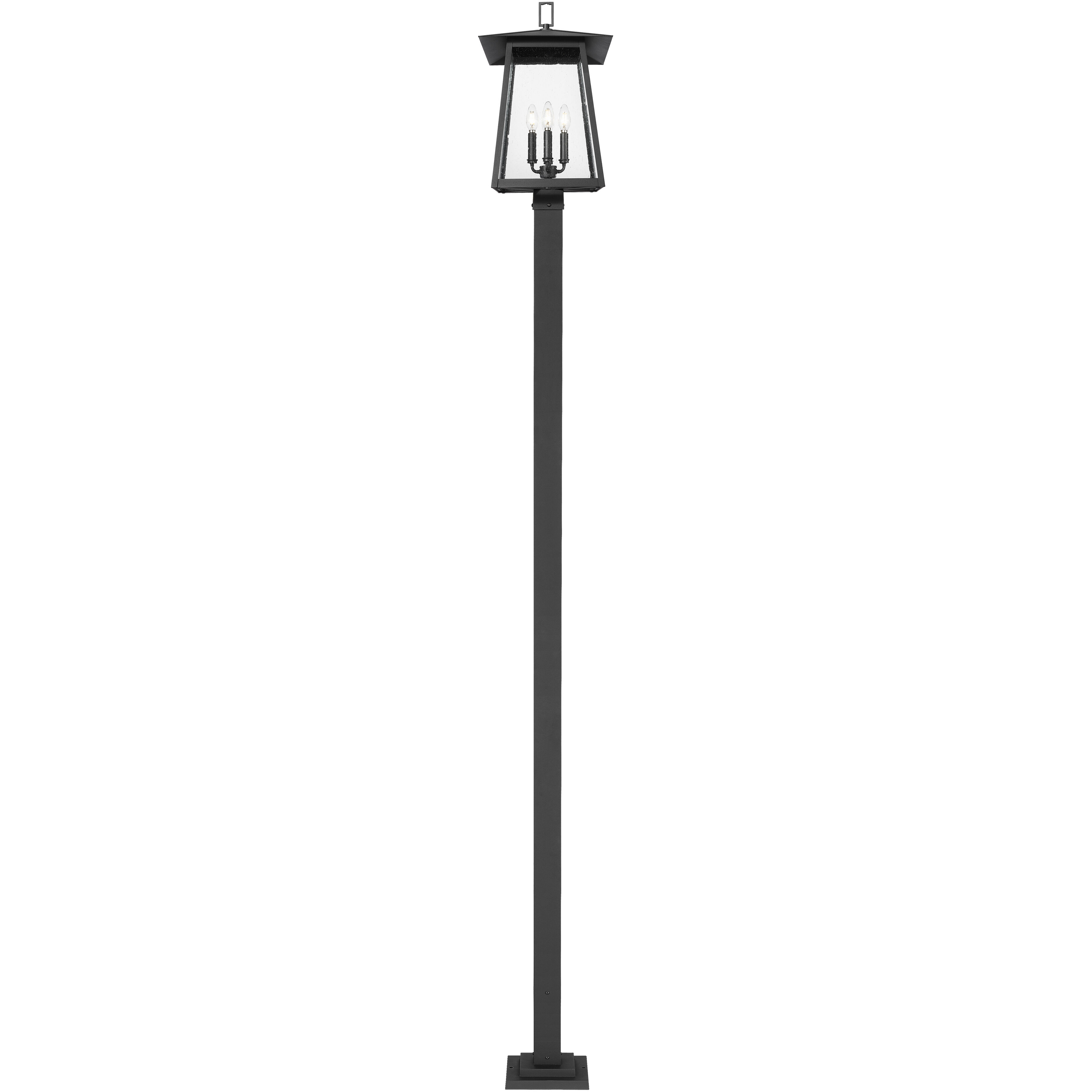 Rainer 4 Light 116.75 inch Black Outdoor Post Mounted Fixture in G9