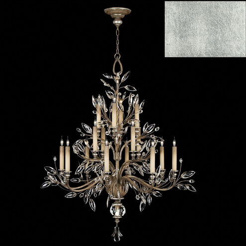 Crystal Laurel 16 Light 45 inch Silver Chandelier Ceiling Light in Silver Leaf