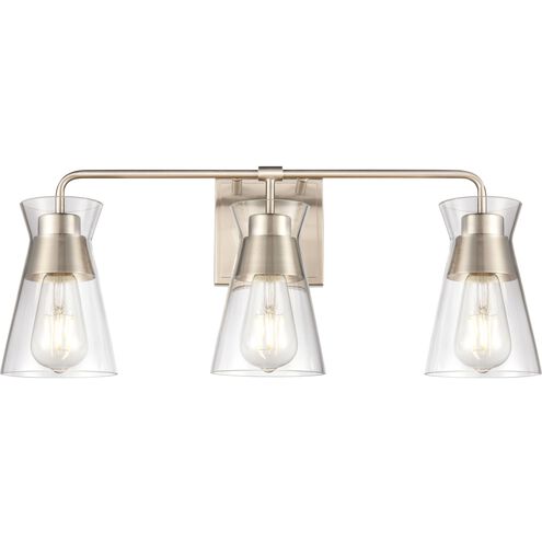 Brookville 3 Light 22 inch Satin Nickel Vanity Light Wall Light