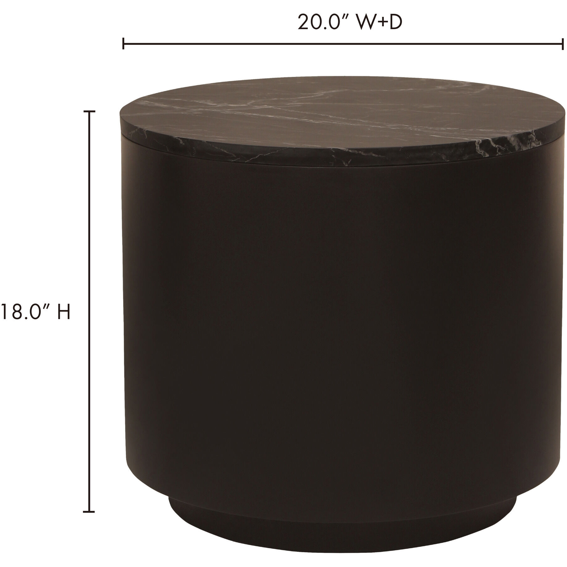 Ritual 20 X 20 inch Black End Table