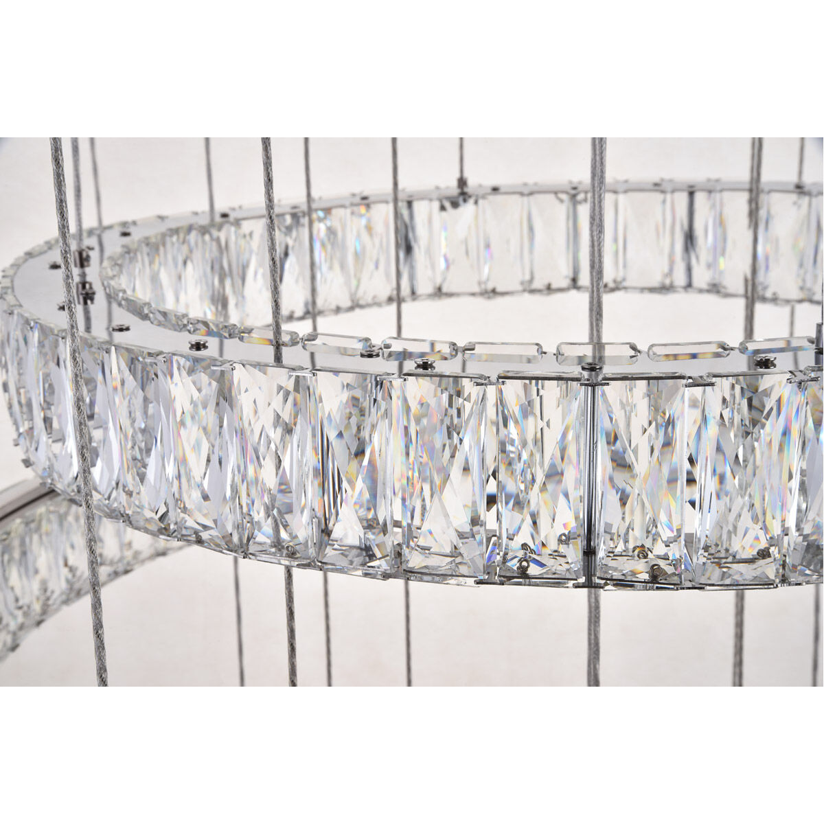 Monroe LED 34 inch Chrome Chandelier Ceiling Light