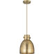 Newton Bell 1 Light 8 inch Brushed Brass Pendant Ceiling Light