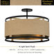 Windward Passage 4 Light 21 inch Coal And Soft Brass Semi-Flush Ceiling Light