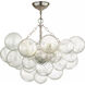 Julie Neill Talia LED 29.25 inch Burnished Silver Leaf and Clear Swirled Glass Semi-Flush Mount Ceiling Light
