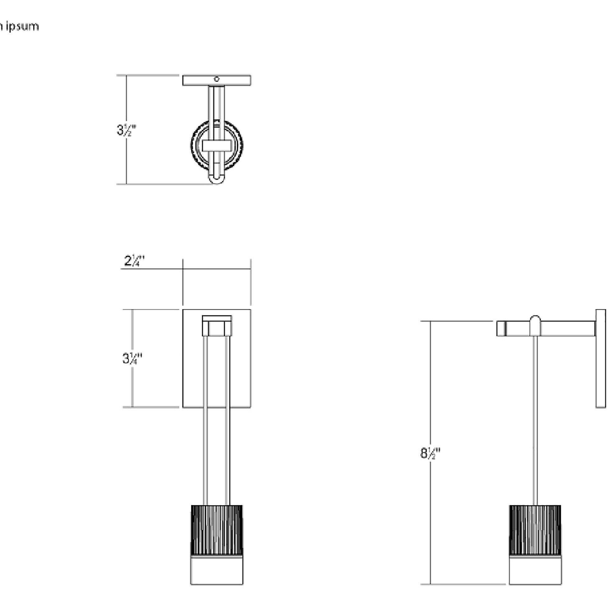 Suspenders LED 2 inch Satin Black ADA Modular Wall Mount Wall Light