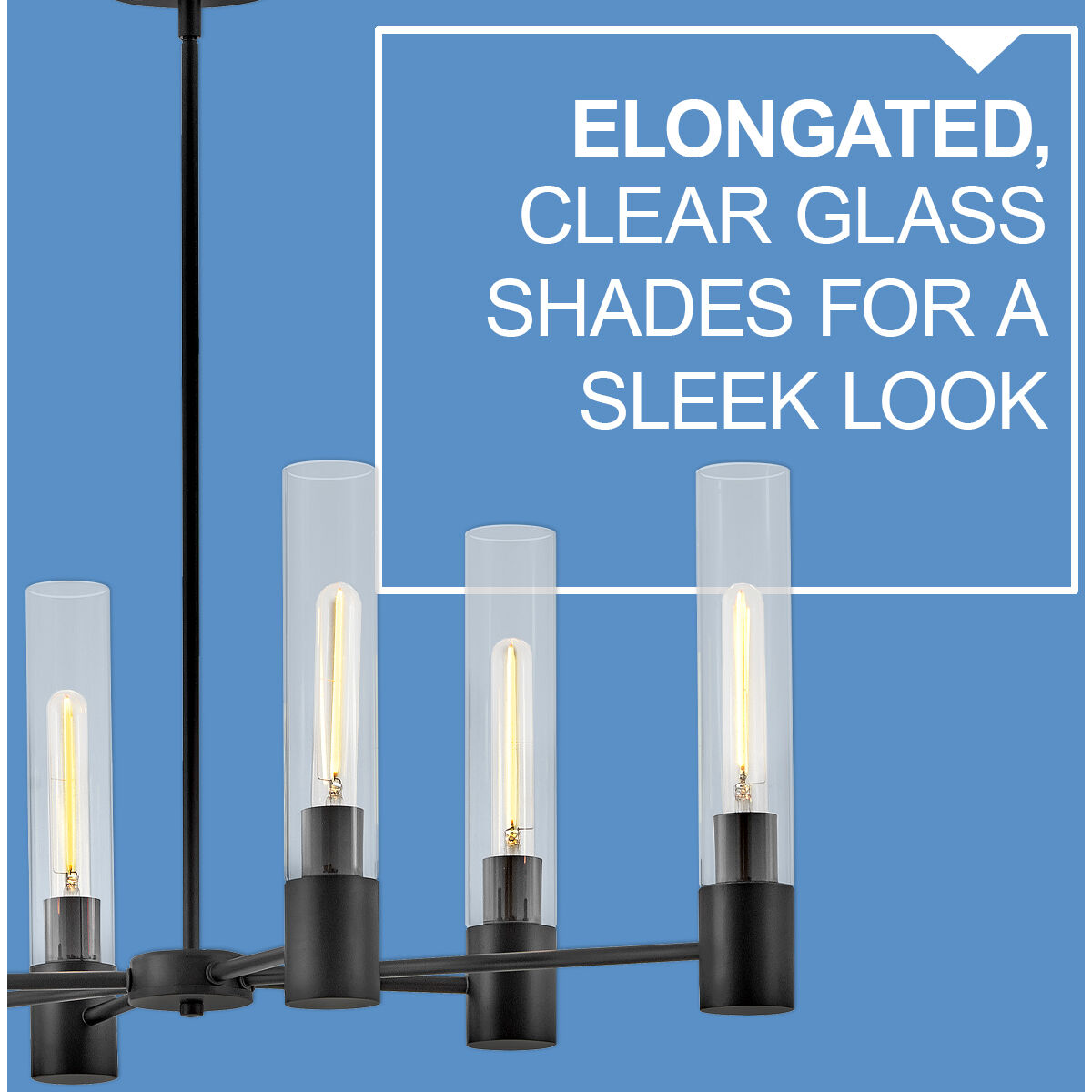 Shea 6 Light 34 inch Black Chandelier Ceiling Light