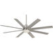 Slipstream 65 inch Brushed Nickel Wet with Silver Blades Outdoor Ceiling Fan