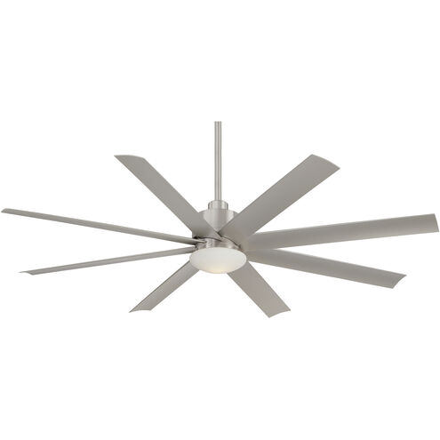 Slipstream 65 inch Brushed Nickel Wet with Silver Blades Outdoor Ceiling Fan