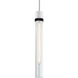 Zigrina 1 Light 5.13 inch Matte White with Satin Brushed Black Pendant Ceiling Light