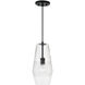 Dena 1 Light 7 inch Matte Black Pendant Ceiling Light