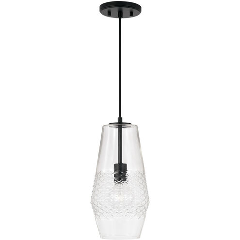 Capital Lighting Dena 1 Light 7 inch Matte Black Pendant Ceiling Light 345011MB - Open Box