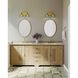 Singleton 2 Light 17 inch Vintage Brass Bath Vanity Wall Light