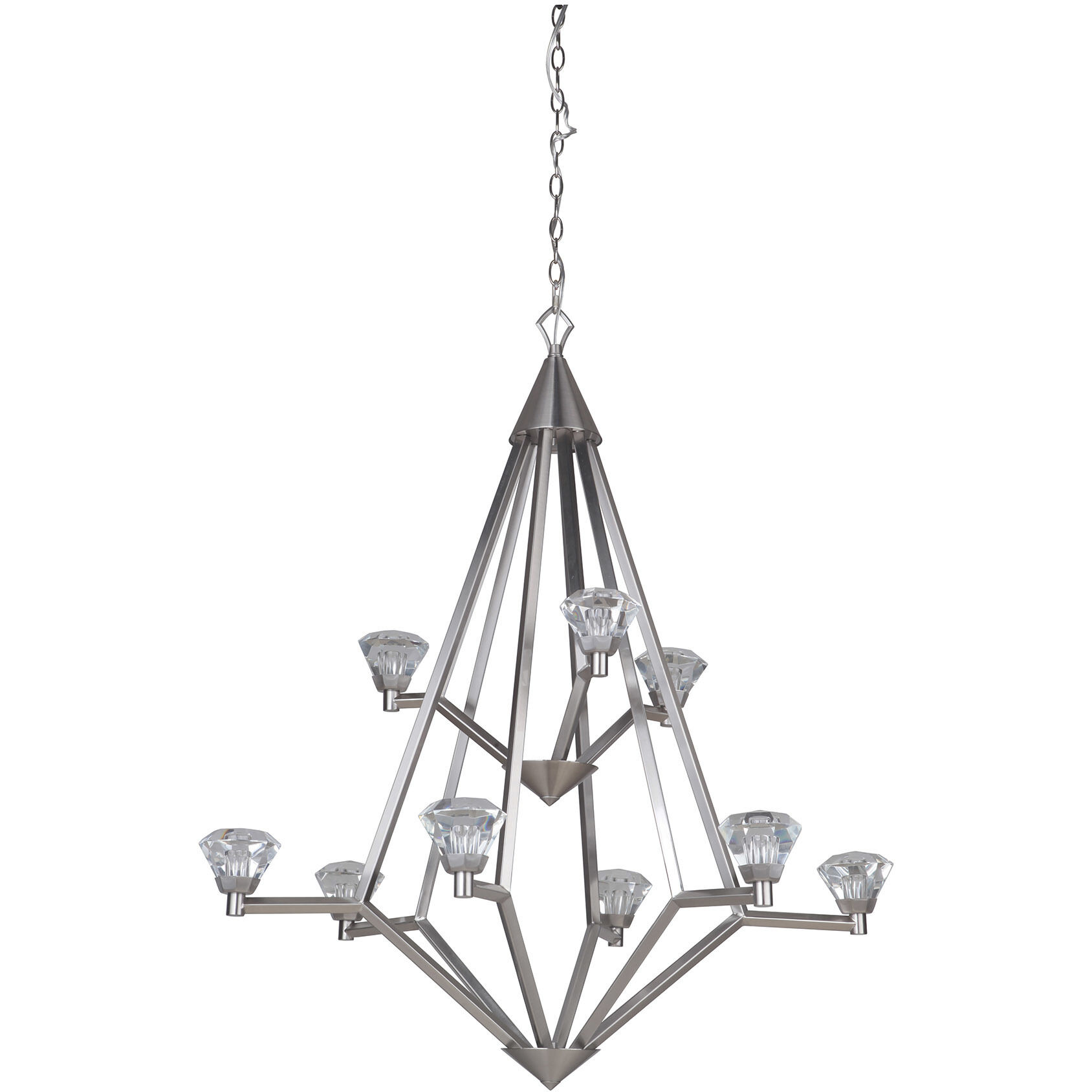 Radiante LED 30.75 inch Brushed Polished Nickel Chandelier Ceiling Light