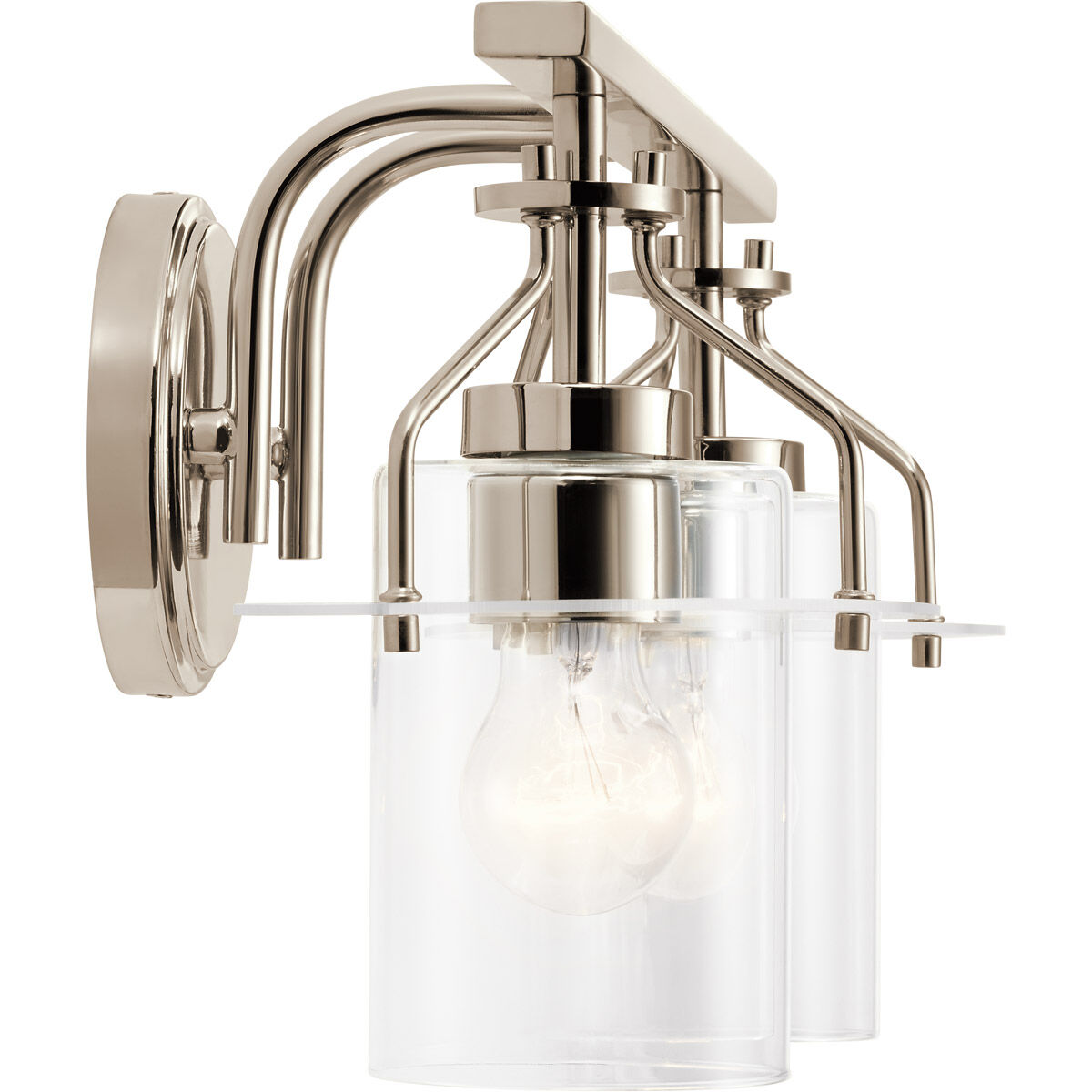 Everett 2 Light 16 inch Polished Nickel Wall Mount Bath Light Wall Light, 2 Arm