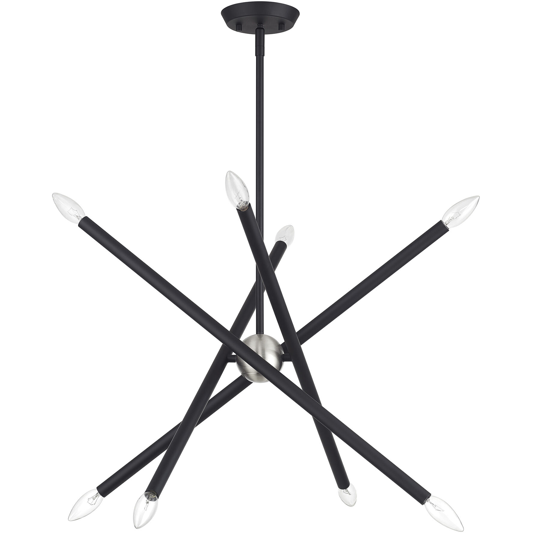 Soho 8 Light 24 inch Black Chandelier Ceiling Light