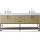 Caroline 72 X 34 inch Honey Brown Bathroom Vanity Cabinet