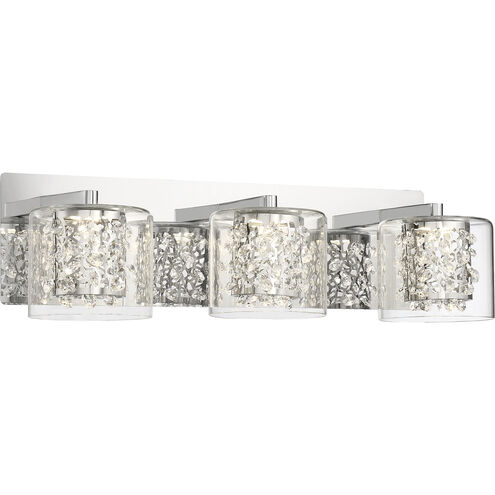 Wild Gems LED 21 inch Chrome Bath Wall Light