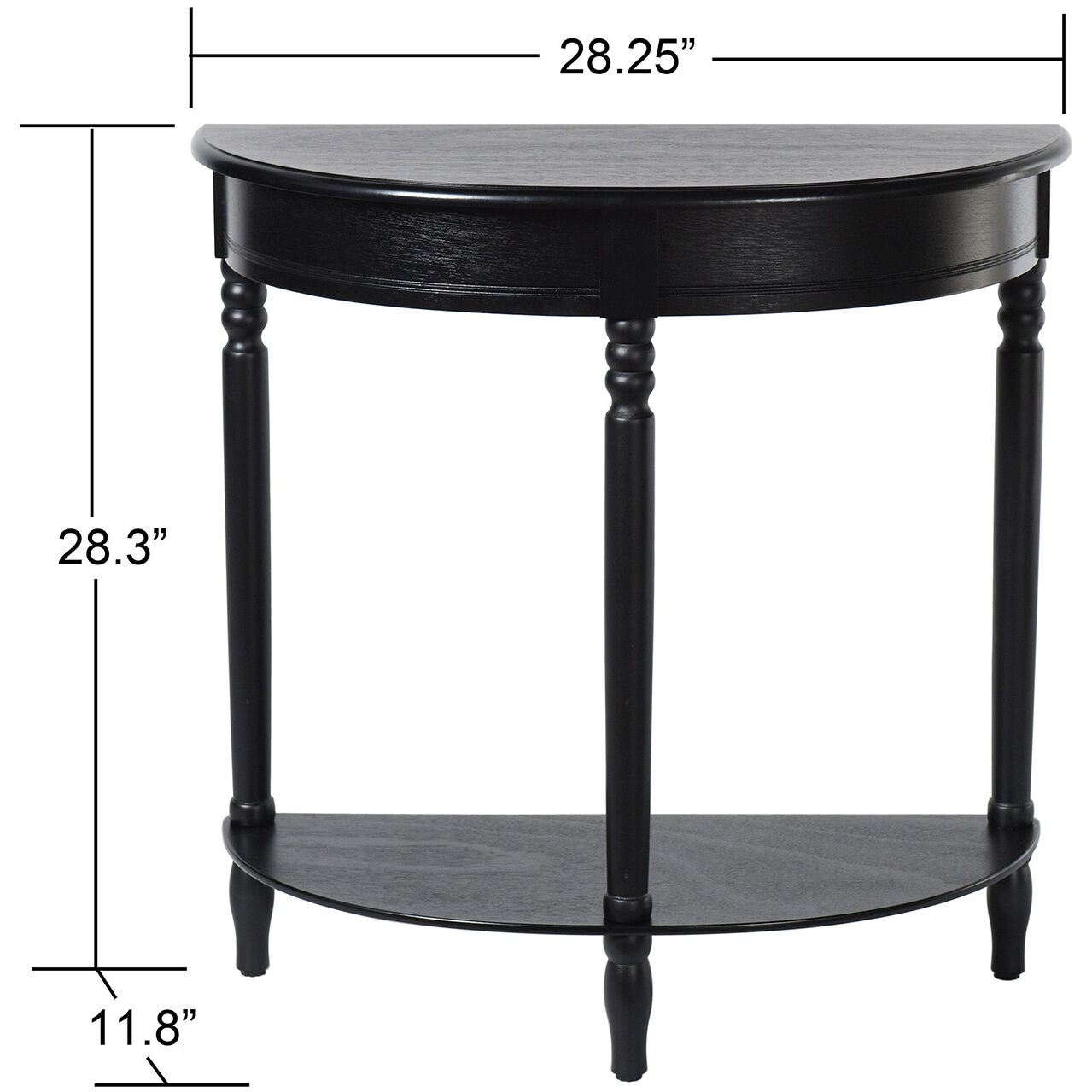 Asher 28.25 X 11.8 inch Black Console Table