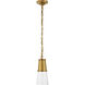 Visual Comfort Thomas O'Brien Robinson 1 Light 5 inch Hand-Rubbed Antique Brass Pendant Ceiling Light in Clear Glass, Thomas O'Brien, Small, Clear Glass TOB5751HAB-CG - Open Box