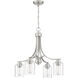 Neighborhood Bolden 4 Light 23 inch Brushed Polished Nickel Chandelier Ceiling Light in Clear Seeded, Neighborhood Collection