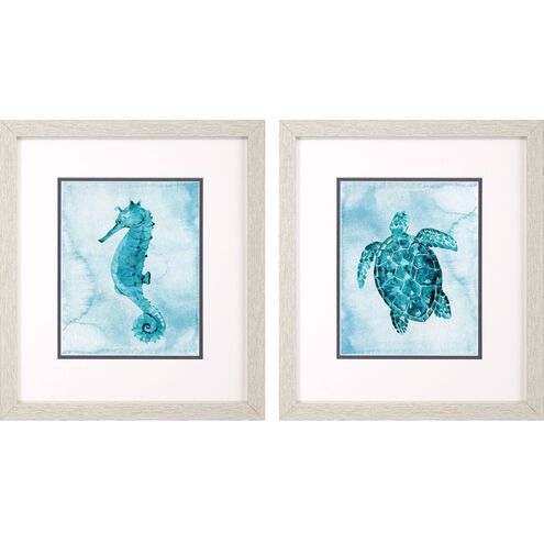 Animals Collection Blue Framed Art